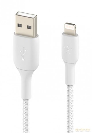 Kabel Braided USB- Lightning 1m biały [KABEL]