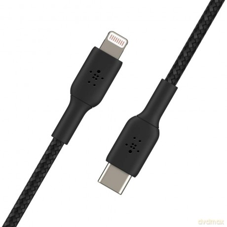 Kabel Braided USB-C Lightning 1m czarny [KABEL]