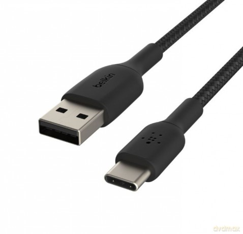 Kabel Braided USB-C USB-A 15cm czarny [KABEL]