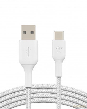 Kabel Braided USB-C USB-A 2m biały [KABEL]