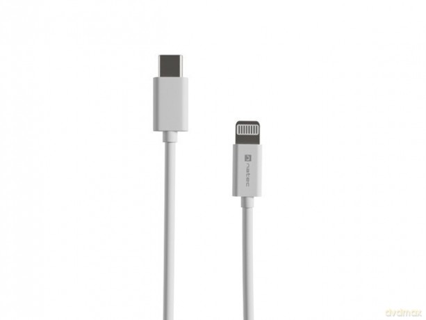 Kabel Lightning (M)->USB-C(M) 1m MFI Prati Biały [KABEL]