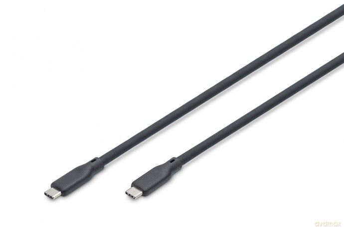 Kabel połączeniowy silikonowy USB-C - USB-C, USB 3.2 Gen1 5G 4K 100W, 2m czarny [KABEL]