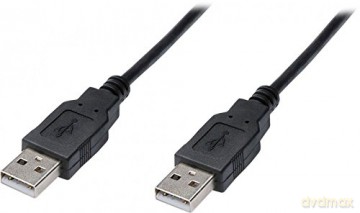 Kabel połączeniowy USB 2.0 HighSpeed Typ USB A/USB A M/M 3m Czarny [KABEL]