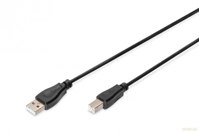 Kabel połączeniowy USB 2.0 HighSpeed Typ USB A/USB B M/M 1,8m Czarny [KABEL]
