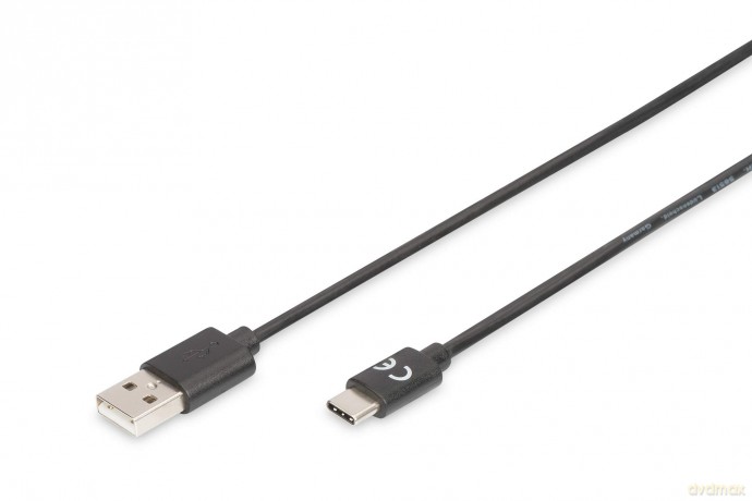 Kabel połączeniowy USB 2.0 HighSpeed Typ USB A/USB C M/M 1,8m Czarny [KABEL]