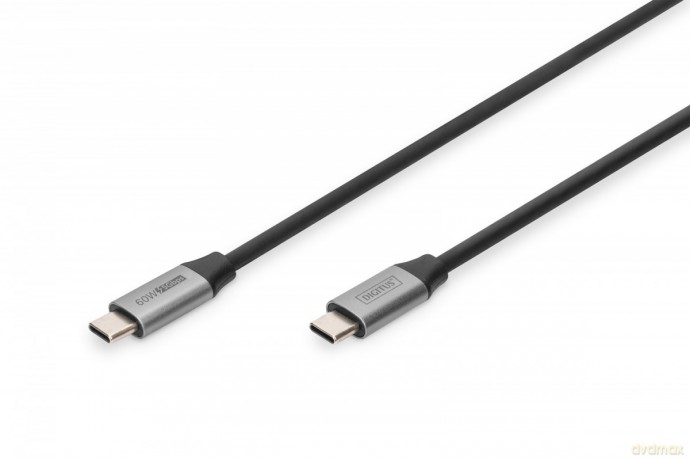 Kabel połączeniowy USB 3.0 60W/5Gbps Typ USB C/USB C M/M 1m Czarny [KABEL]