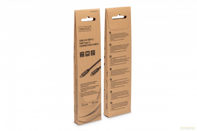 Kabel połączeniowy USB 3.0 60W/5Gbps Typ USB C/USB C M/M 1m Czarny [KABEL]