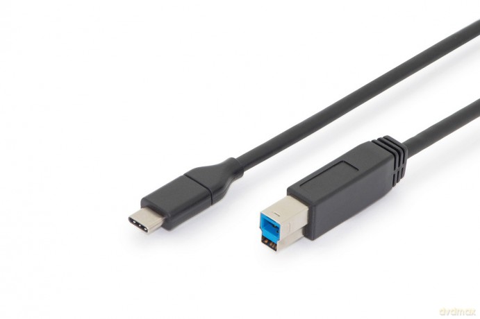 Kabel połączeniowy USB 3.0 SuperSpeed 5Gbps Typ USB C/B M/M Power Delivery czarny 1.8m [KABEL]