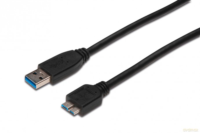 Kabel połączeniowy USB 3.1 Gen.1 SuperSpeed 5Gbps Typ USB A/microUSB B M/M 1m Czarny [KABEL]