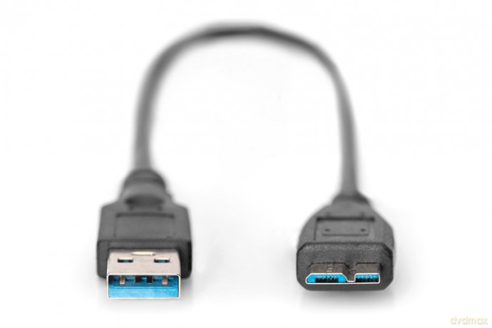 Kabel połączeniowy USB 3.1 Gen.1 SuperSpeed 5Gbps Typ USB A/microUSB B M/M czarny 0,25m [KABEL]