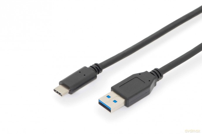 Kabel połączeniowy USB 3.1 Gen.2 SuperSpeed+ 10Gbps Typ USB C/USB A M/M, Power Delivery 1m Czarny [KABEL]