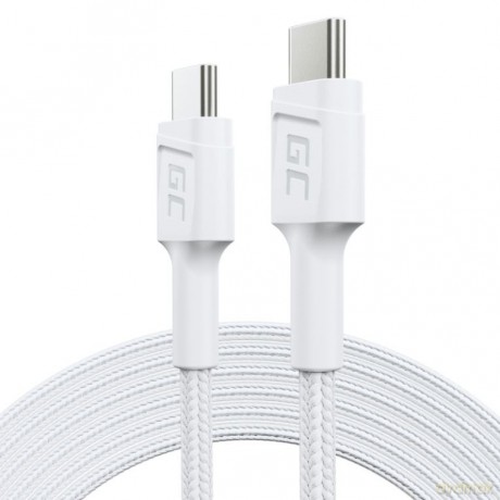 Kabel PowerStream USB-C do USB-C 2m, PD 60W, QC 3.0, biały [KABEL]