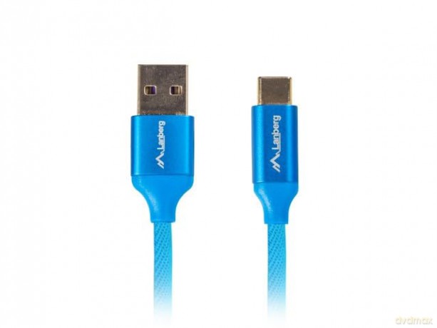 Kabel Premium USB CM - AM 2.0 0.5m niebieski 5A [KABEL]