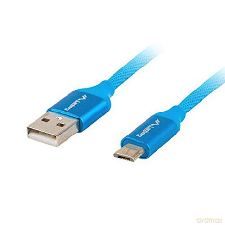 Kabel Premium USB micro BM - AM 2.0 0.5m niebieski QC 3.0 [KABEL]