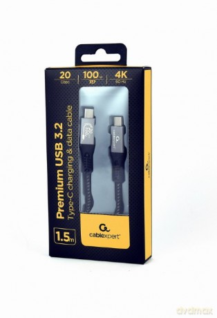 Kabel Premium USB-C 3.2 gen 2 20 Gbps 100W 1.5m PD [KABEL]