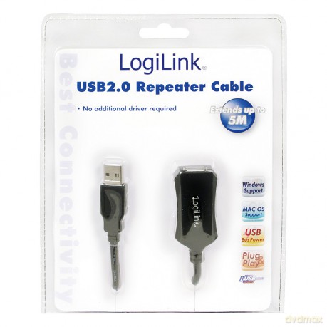 Kabel przedlużacz USB2.0, 5m [KABEL]