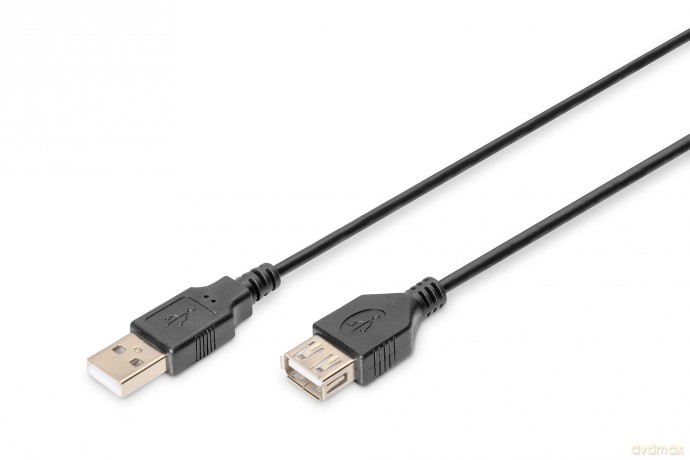 Kabel przedłużający USB 2.0 HighSpeed Typ USB A/USB A M/Ż 3m Czarny [KABEL]