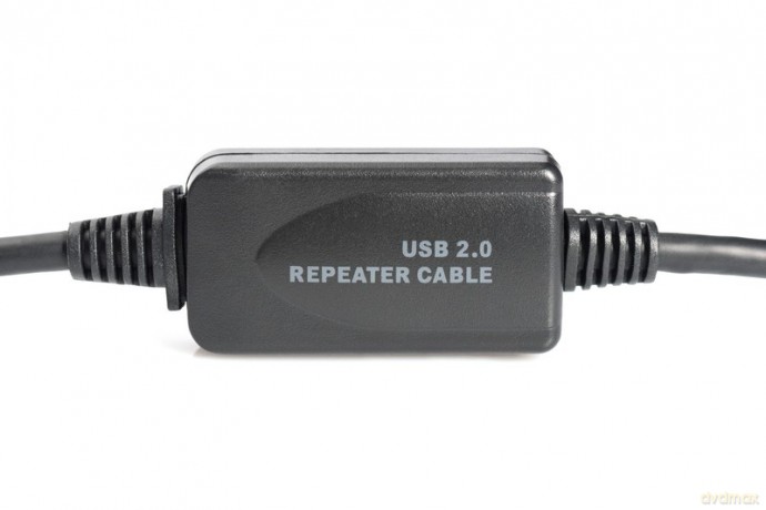 Kabel przedłużający USB 2.0 HighSpeed Typ USB A/USB A M/Ż aktywny 20m Czarny [KABEL]