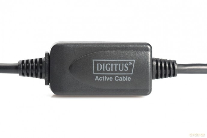 Kabel przedłużający USB 2.0 HighSpeed Typ USB A/USB A M/Ż aktywny, czarny 10m [KABEL]