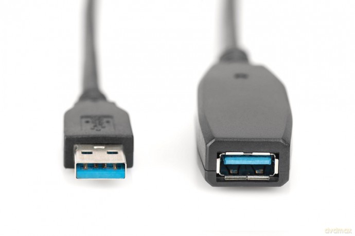 Kabel przedłużający USB 3.0 SuperSpeed Typ USB A/USB A M/Ż aktywny 20m Czarny [KABEL]