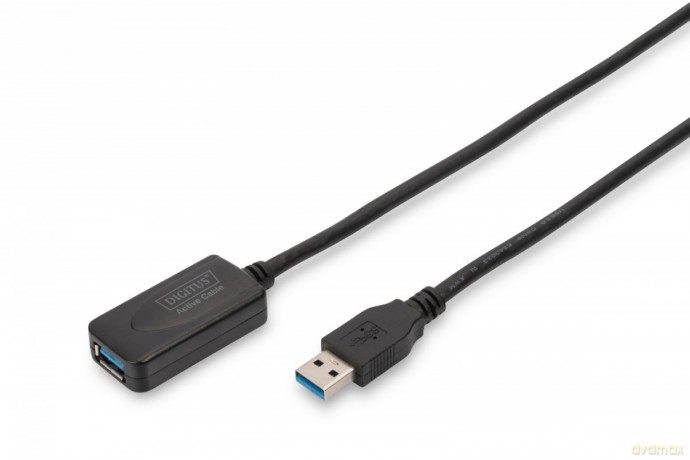 Kabel przedłużający USB 3.0 SuperSpeed Typ USB A/USB A M/Ż aktywny, czarny 5m [KABEL]