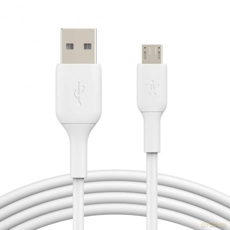 Kabel PVC USB-A micro USB 1m biały [KABEL]