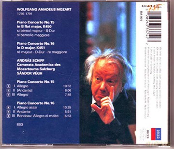 Schiff/Camerata/Vegh: Mozart:Piano Concertos K450/451 [CD]