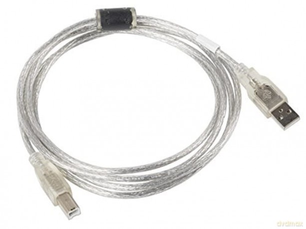 Kabel USB 2.0 AM-BM 1.8M Ferryt przezroczysty [KABEL]