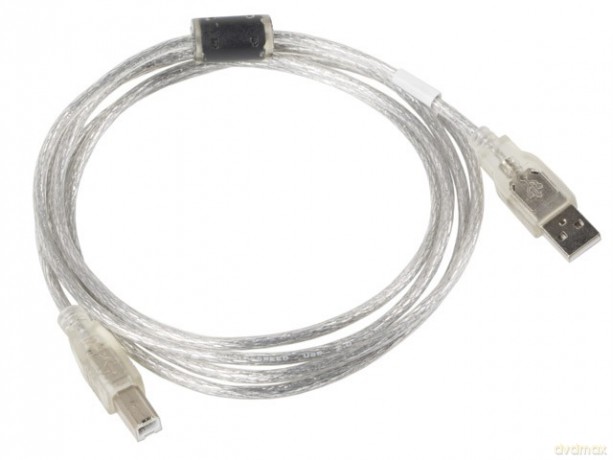 Kabel USB 2.0 AM-BM 3M Ferryt przezroczysty [KABEL]