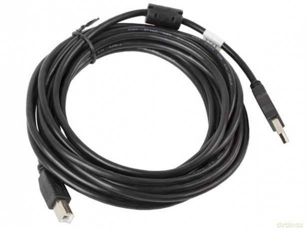 Kabel USB 2.0 AM-BM 5M Ferryt czarny [KABEL]