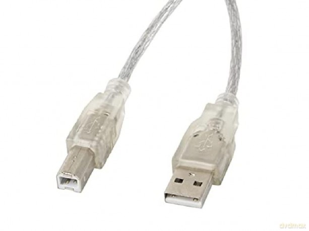 Kabel USB 2.0 AM-BM 5M Ferryt przezroczysty [KABEL]