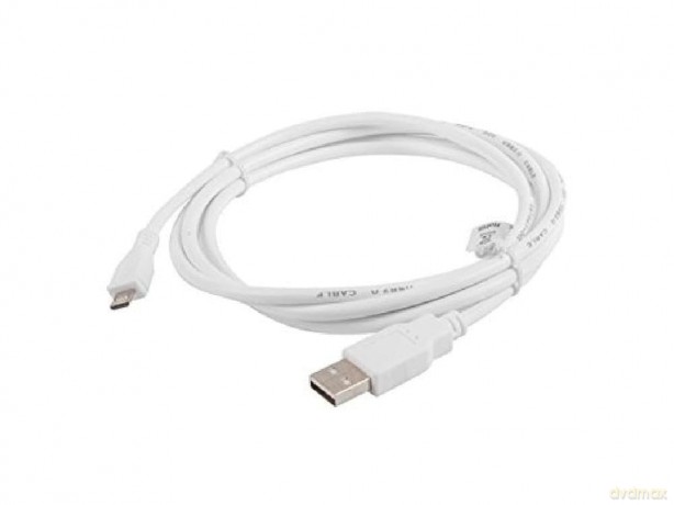 Kabel USB 2.0 micro AM-MBM5P 1.8M biały [KABEL]