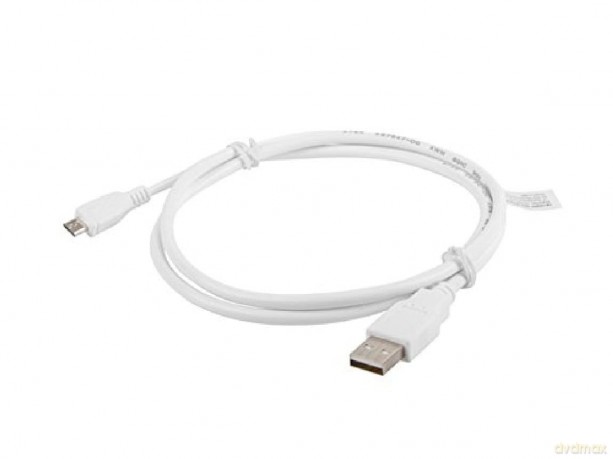 Kabel USB 2.0 micro AM-MBM5P 1M biały [KABEL]