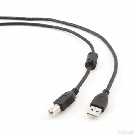 Kabel USB 2.0 typu AB AM-BM 1.8m FERRYT czarny [KABEL]