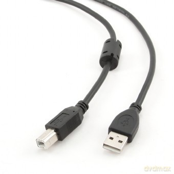 Kabel USB 2.0 typu AB AM-BM 4,5m FERRYT czarny [KABEL]