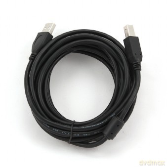 Kabel USB 2.0 typu AB AM-BM 4,5m FERRYT czarny [KABEL]
