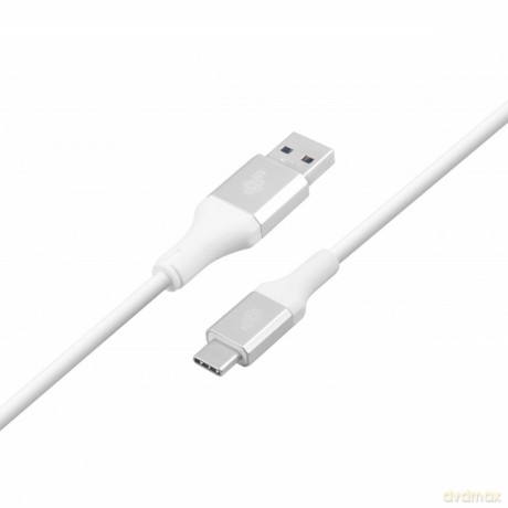 Kabel USB 3.0 - USB C 2m PREMIUM 3A biały TPE [KABEL]