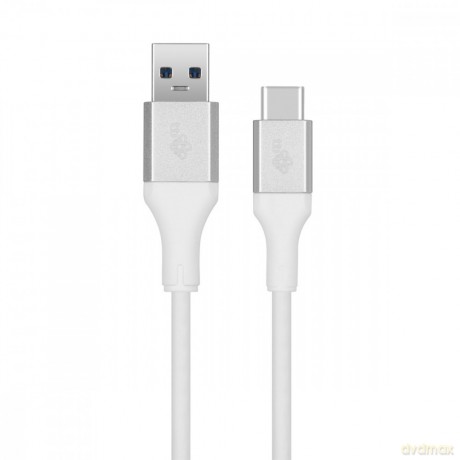 Kabel USB 3.0 - USB C 2m PREMIUM 3A biały TPE [KABEL]