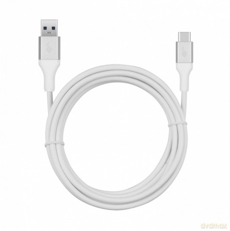 Kabel USB 3.0 - USB C 2m PREMIUM 3A biały TPE [KABEL]