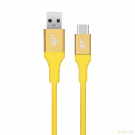 Kabel USB 3.0 - USB C 2m PREMIUM 3A żółty TPE [KABEL]