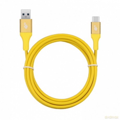 Kabel USB 3.0 - USB C 2m PREMIUM 3A żółty TPE [KABEL]
