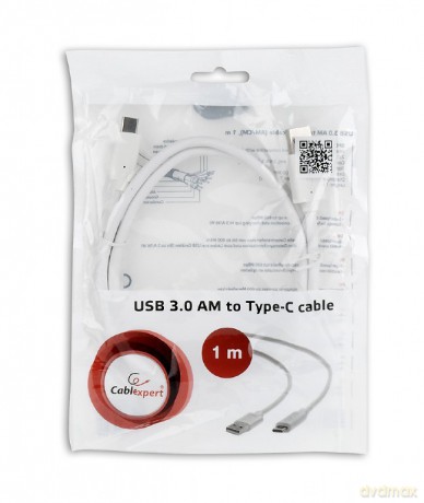 Kabel USB 3.0 C AM/CM 1m/biały [KABEL]