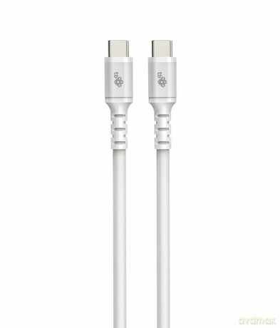 Kabel USB C - USB C 1 m. silikonowy biały [KABEL]