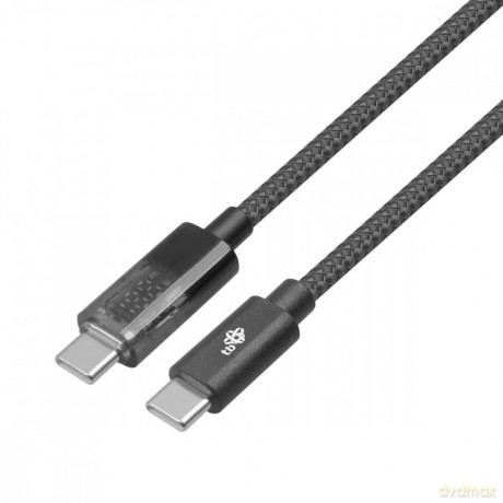 Kabel USB C - USB C 1m ze wskaźnikiem mocy ładowania LED (100 W) [KABEL]