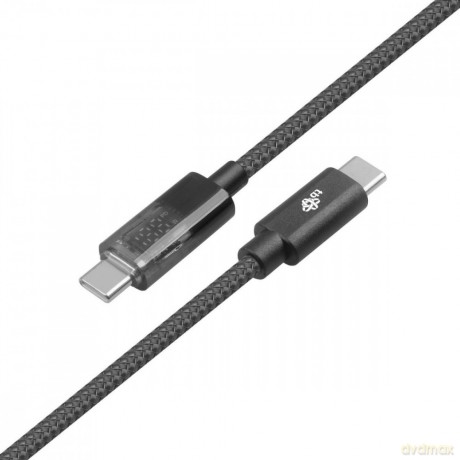 Kabel USB C - USB C 1m ze wskaźnikiem mocy ładowania LED (100 W) [KABEL]