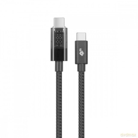 Kabel USB C - USB C 1m ze wskaźnikiem mocy ładowania LED (100 W) [KABEL]
