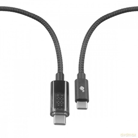 Kabel USB C - USB C 1m ze wskaźnikiem mocy ładowania LED (100 W) [KABEL]