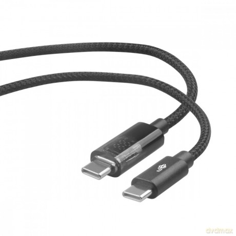 Kabel USB C - USB C 1m ze wskaźnikiem mocy ładowania LED (100 W) [KABEL]