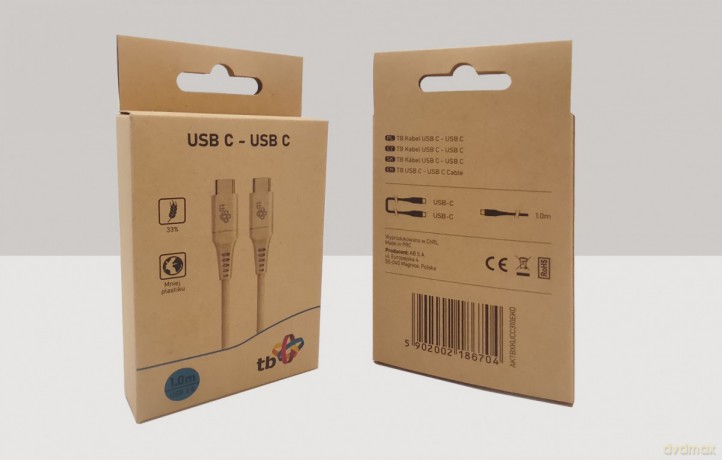 Kabel USB C - USB C 1m. ekologiczny 2.0 3A [KABEL]