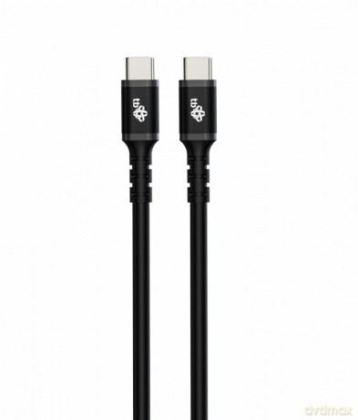 Kabel USB C - USB C 1m. silikonowy czarny [KABEL]